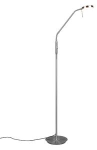 Piantana da Interno a LED in Metallo Nickel Opaco