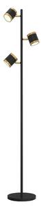 Wofi 3003-304S - Lampada da terra dimmerabile a LED TOULOUSE 3xLED/7W/230V nero/oro