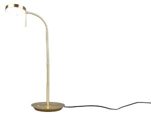 Lampada tavolo da Interno a LED in Metallo Ottone Satinato