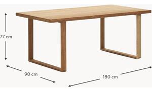 Tavolo da giardino in legno di teak Canadell, 180 x 90 cm