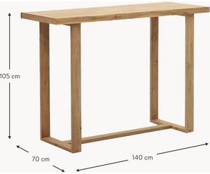 Tavolo alto in legno di teak Canadell, alt. 105 cm