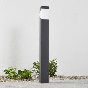 Lampione Lucande Kiran, grigio grafite, alluminio, 100 cm
