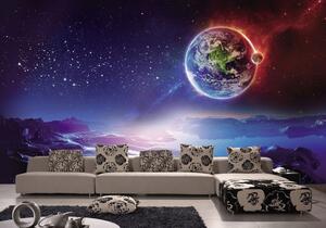 Carta da parati La Terra vista dalla Luna, Carta da parati Spazio, u07596 : Uwalls.it