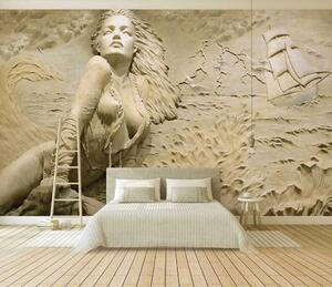 Carta da parati Sirena sulla roccia, Carta da parati 3D, u08057 : Uwalls.it