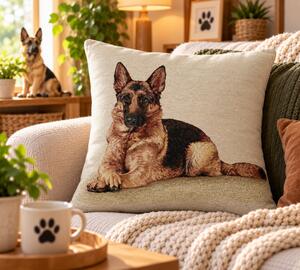 Federa cuscino gobelin 42x42 cm cane pastore tedesco