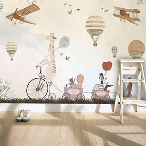 Carta da parati Sfilata tecnica aerea in stile acquerello, Carta da parati per Bambini, u08348 : Uwalls.it