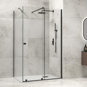 Box doccia frameless 70x140 colore nero anta scorrevole | KNM4000W-N - KAMALU