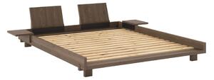 Letto matrimoniale marrone in pino massiccio con rete inclusa 160x200 cm Social – Karup Design