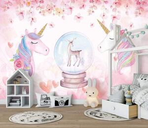 Carta da parati Palla di vetro, unicorni, Carta da parati per Bambini, Carta da parati per Ragazze, u10707 : Uwalls.it