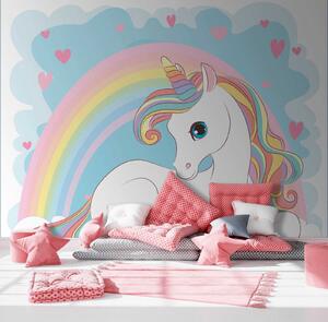 Carta da parati Unicorno sulla nuvola, Carta da parati per Bambini, Carta da parati per Ragazze, u10971 : Uwalls.it