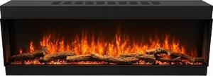 Divina Fire Camino Elettrico da Incasso a Parete Frontale L 130 LED RGB APP DETROIT130 - DFLED130