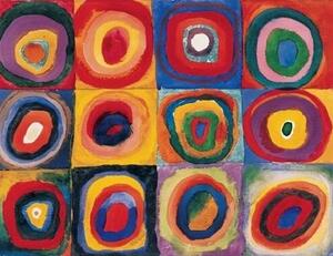 Stampe d'arte Color Study Squares with Concentric Circles, Kandinsky, (80 x 60 cm)