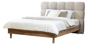 Letto matrimoniale imbottito grigio chiaro rete inclusa 160x200 cm Kumo - Bobochic Paris