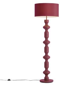 Lampada da terra retrò color prugna con paralume in tessuto 160 cm - Captain