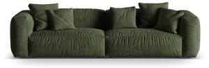 Divano componibile verde con rivestimento in velluto 320 cm Martina – Micadoni