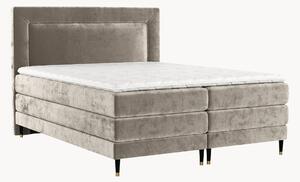 Letto boxspring in ciniglia fatto a mano Madame, H4