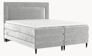 Letto boxspring in ciniglia fatto a mano Madame, H4