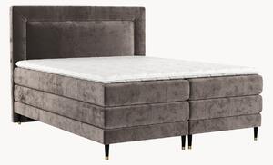Letto boxspring in ciniglia fatto a mano Madame, H4