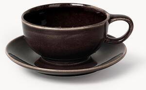 Tazza con piattino fatti a mano Nordic Coal