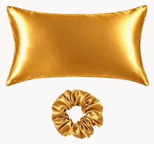 Set federa e scrunchie in raso di seta di gelso Elle, set da 2