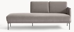 Chaise longue in velluto Fluente