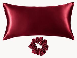 Set federa e scrunchie in raso di seta di gelso Alina, set da 2