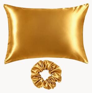 Set federa e scrunchie in raso di seta di gelso Elle, set da 2
