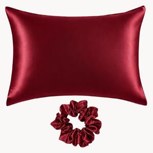 Set federa e scrunchie in raso di seta di gelso Alina, set da 2