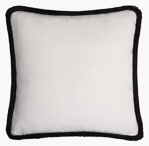 Cuscino in velluto fatto a mano con frange Happy Pillow