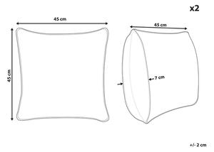 Set di 2 cuscini decorativi in pelliccia sintetica di colore