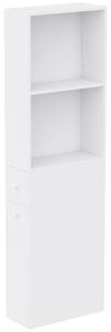 HOMCOM Mobiletto da Bagno Slim Salvaspazio con Ruote e Cassetto, Bianco | Aosom Italy