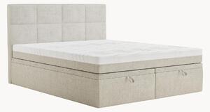 Letto boxspring in ciniglia fatto a mano con contenitore Umage, H3