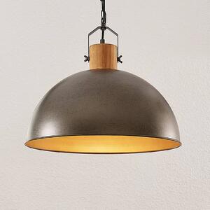 Lindby lampada a sospensione Holgar, 1 luce, legno, metallo, verde, E27