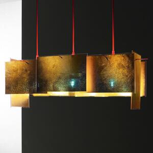 Lampada a sospensione Ingo Maurer, 24 Karat Blau M, dimmerabile, Dorato / Ottone, Soggiorno, Plastica, Design