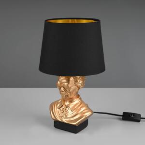 Reality Leuchten Lampada da tavolo Albert a busto, nero/oro