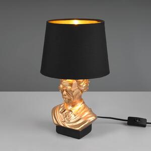 Reality Leuchten Lampada da tavolo Albert a busto, nero/oro
