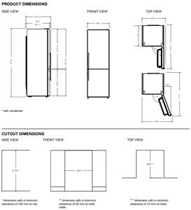 Bertazzoni Frigorifero Combinato Capacit 366 Litri Classe energetica E Raffreddamento No Frost colore Acciaio Inox - RBM60F5FXNC