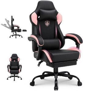 Sedia da gaming GTPLAYER, sedia da ufficio, poltrona da gaming con poggiapiedi, sedia da gaming ergonomica con braccioli regolabili, sedia da scrivania regolabile in altezza