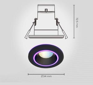 Calex Smart Halo fatto da incasso RGB nero