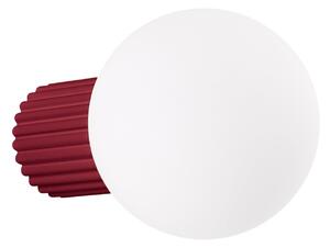 Applique da parete SOLLUX LIGHTING, ORBI, dimmerabile, Rosso, Bagno, Alluminio