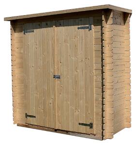 FRANKYSTAR Kerti - Armadietto da Giardino 201x92cm in Legno di Abete casetta da Giardino Blockhouse ripostiglio Attrezzi da Esterno con Porta Doppia a chiavistello