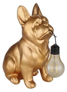 Globo 36333G - Lampada solare a LED 0,06W/3V IP44, a forma di cane dorato