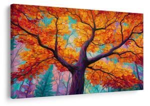 Quadro su tela – Albero della vita colorato in autunno
