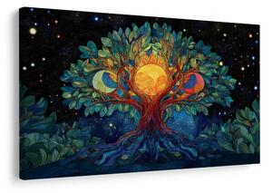Quadro su tela – Albero della vita sotto le stelle
