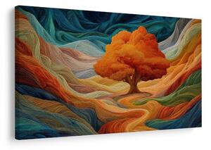 Quadro su tela – Albero della vita autunnale nel paesaggio