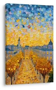 Quadro su tela – Città serale luminosa