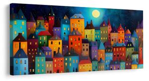 Quadro su tela – Città illuminata di notte