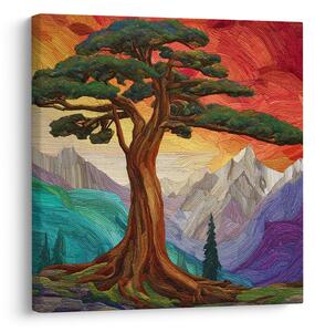 Quadro su tela – Maestoso albero della vita all'alba