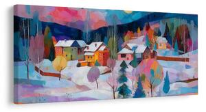 Quadro su tela – Villaggio invernale incantato