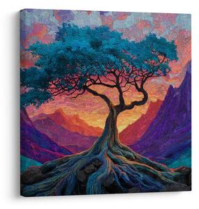 Quadro su tela – Albero della vita al tramonto